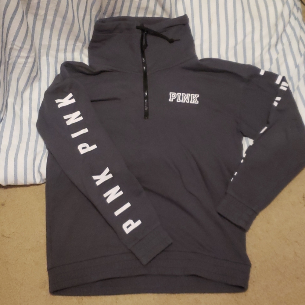 Victoria Secret Pink high neck quarter zip